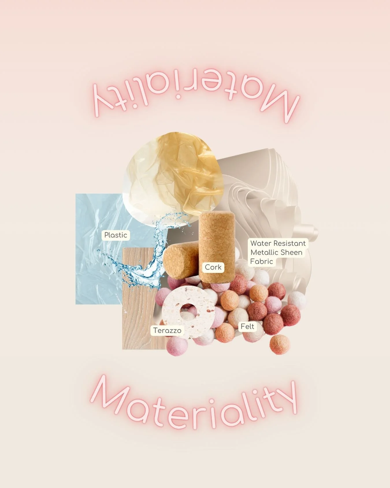 Materiality

Every material in this exhibit was chosen with intention. From the softness of felt to the shimmer of metallic fabric, each texture tells part of the story. These materials hold memory and meaning, echoing the balance between nature and 