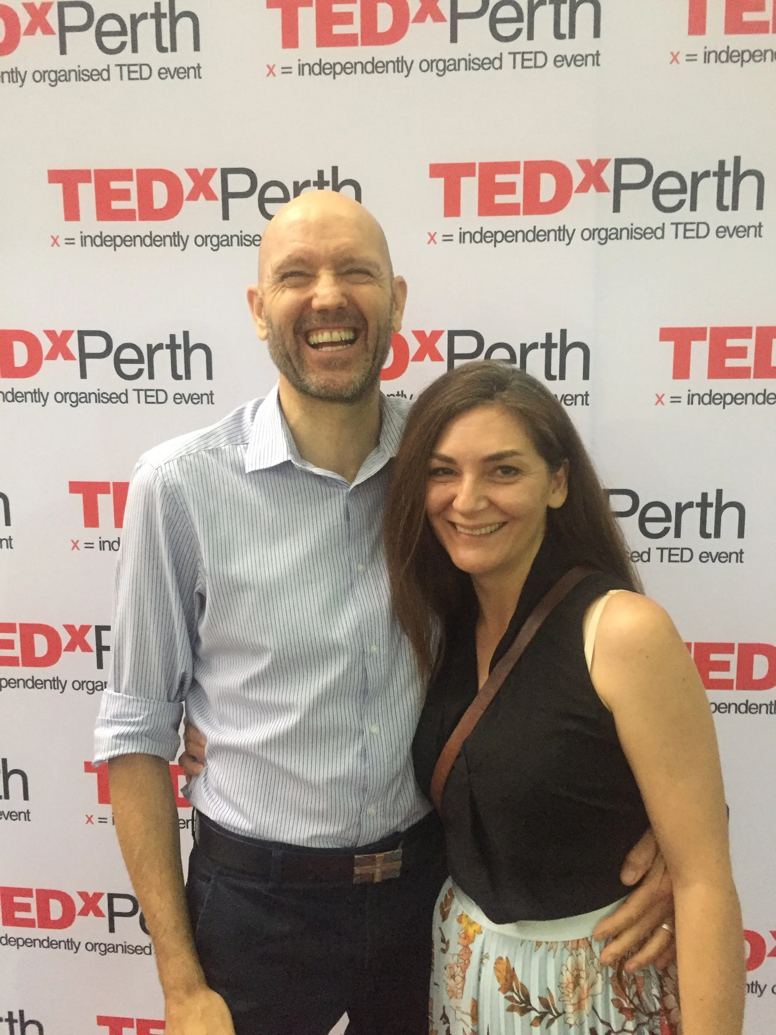 Sophie and Lee, at TEDxPerth, Western Australia