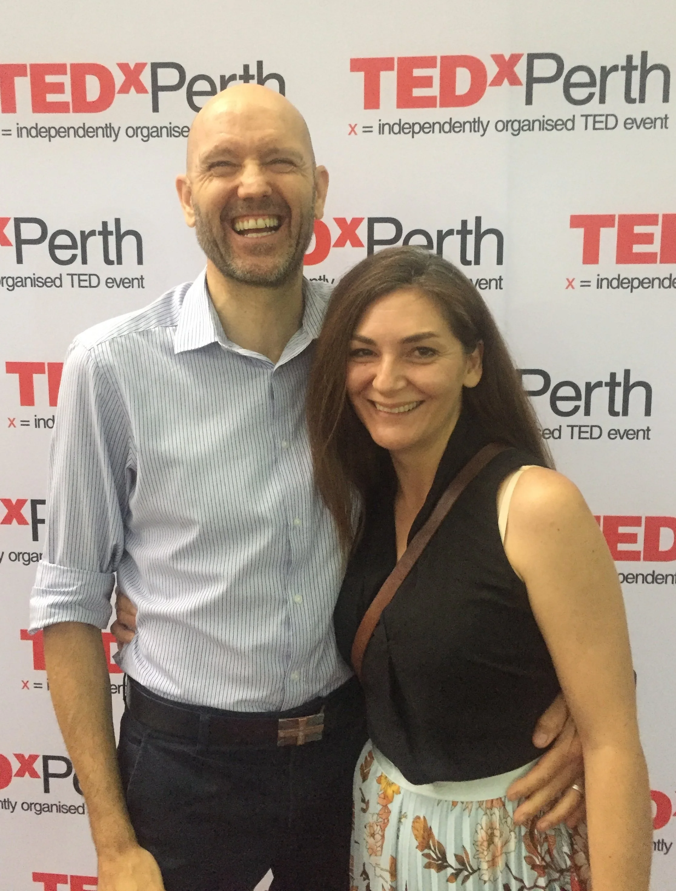 Sophie and Lee, at TEDxPerth, Western Australia