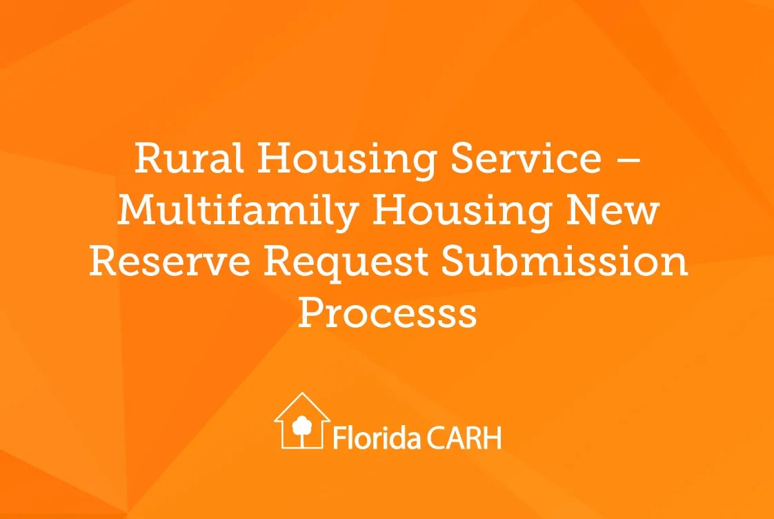 Rural Housing Service – Multifamily Housing New Reserve Request Submission Processs</span>