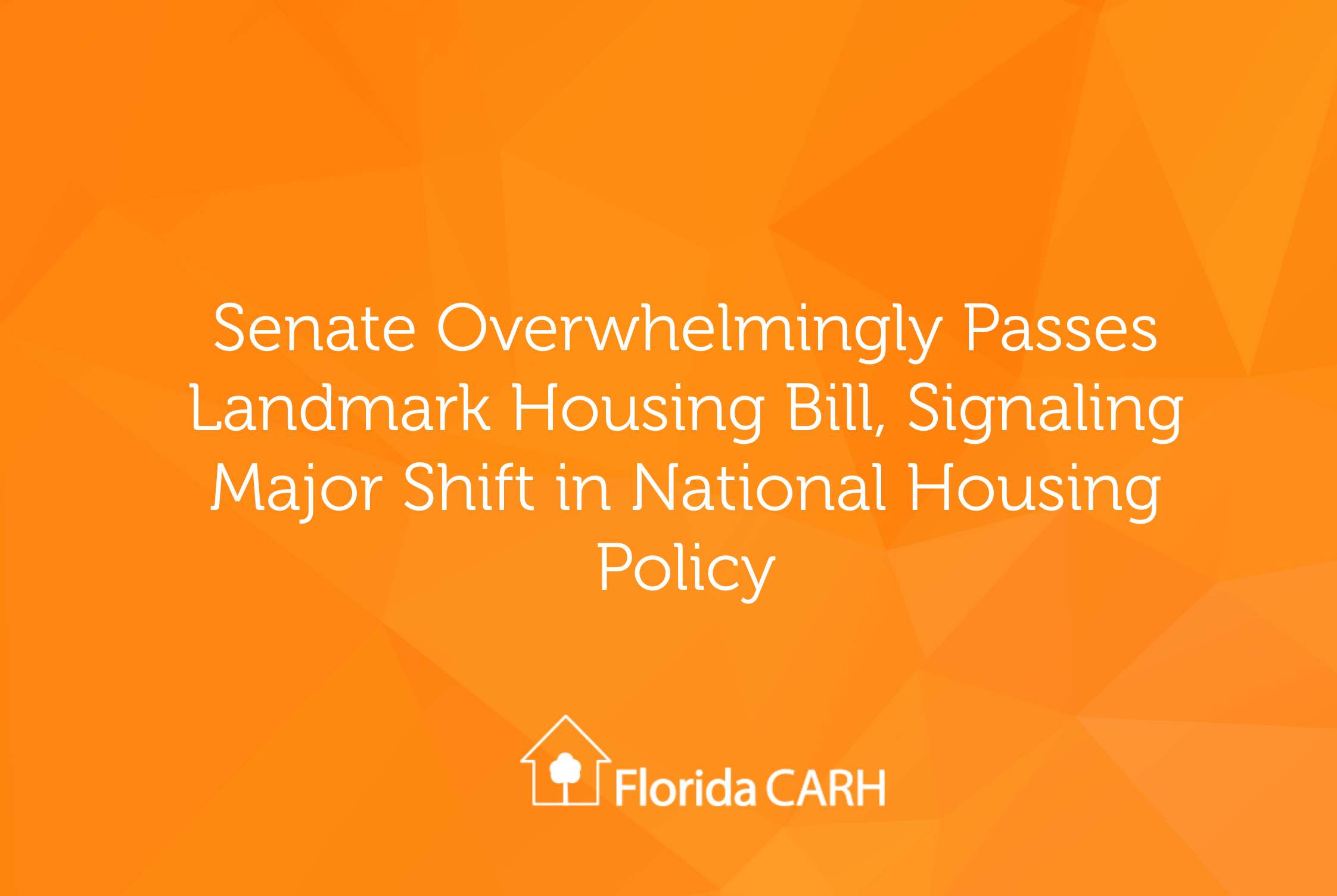 Senate Overwhelmingly Passes Landmark Housing Bill, Signaling Major Shift in National Housing Policy