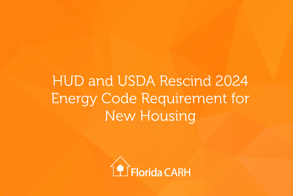 HUD and USDA Rescind 2024 Energy Code Requirement for New Housing