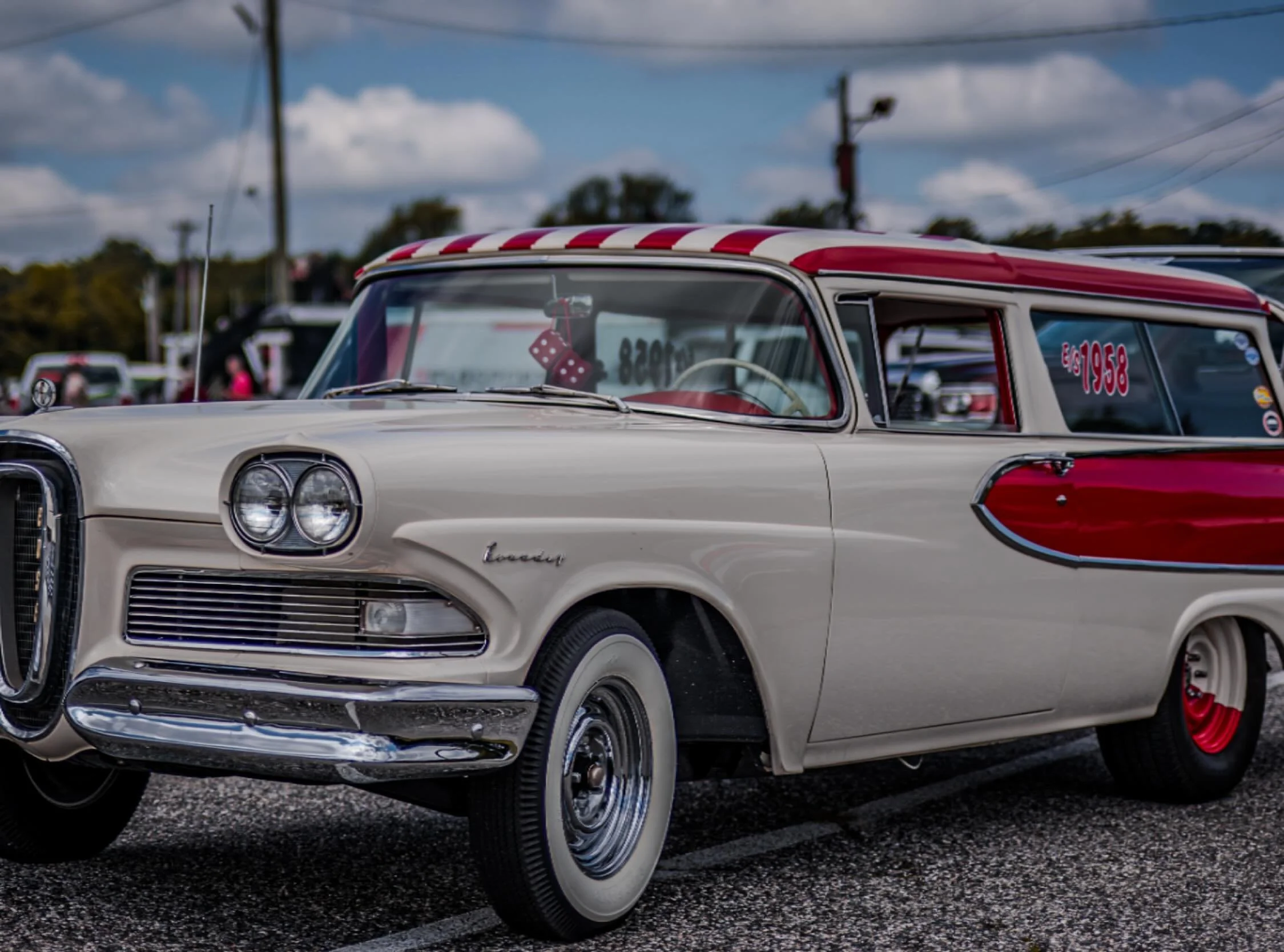 Here&rsquo;s a side view of the 1958 Edsel Round Up Wagon. Less than a 1,000 ever produced. 

#edselroundupwagon #hotroddragweek2025 #classiccars