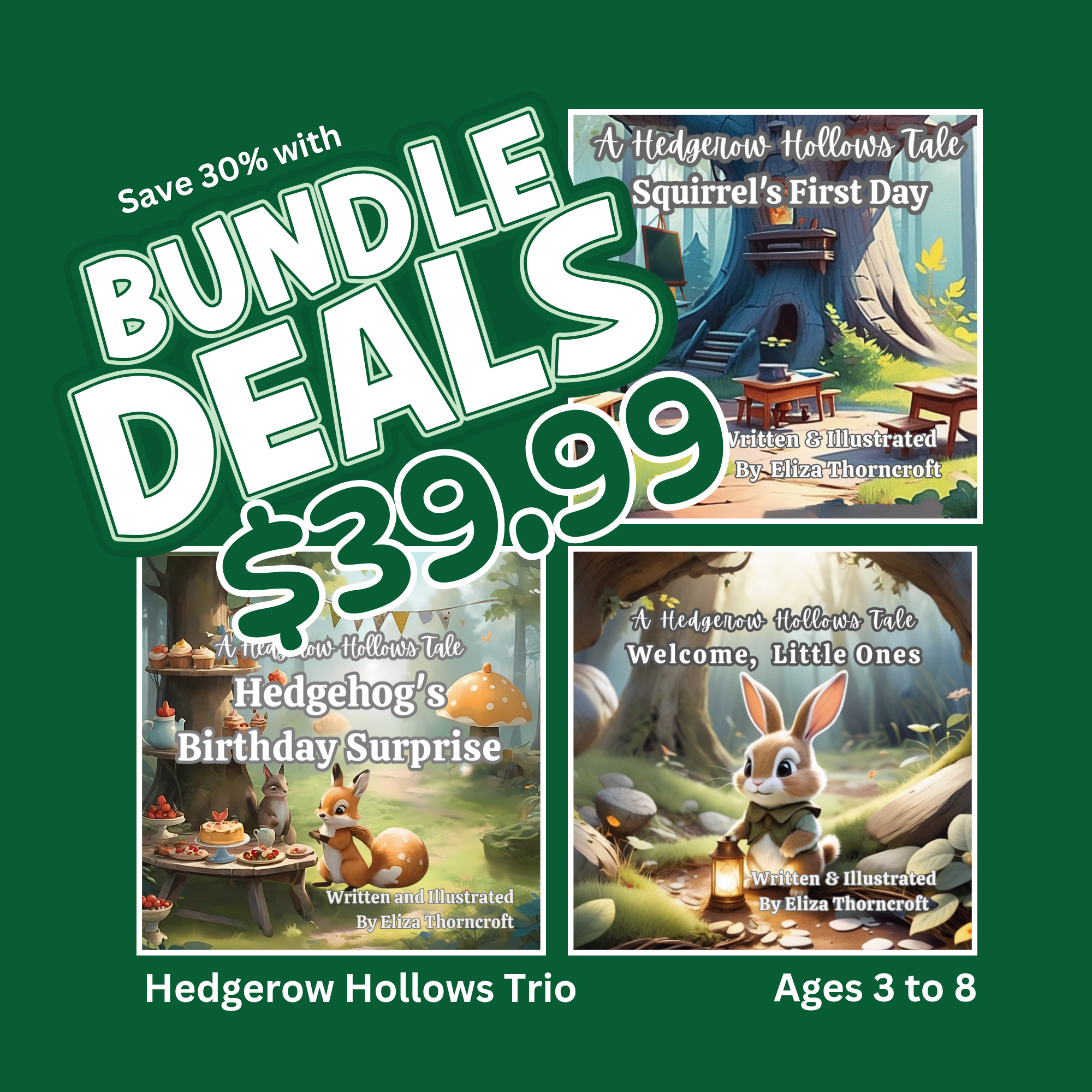 Fall Book Bundle: Hedgerow Hollows Trio (paperback) — $39.99 | Canadian Children’s Books Ages 3–8