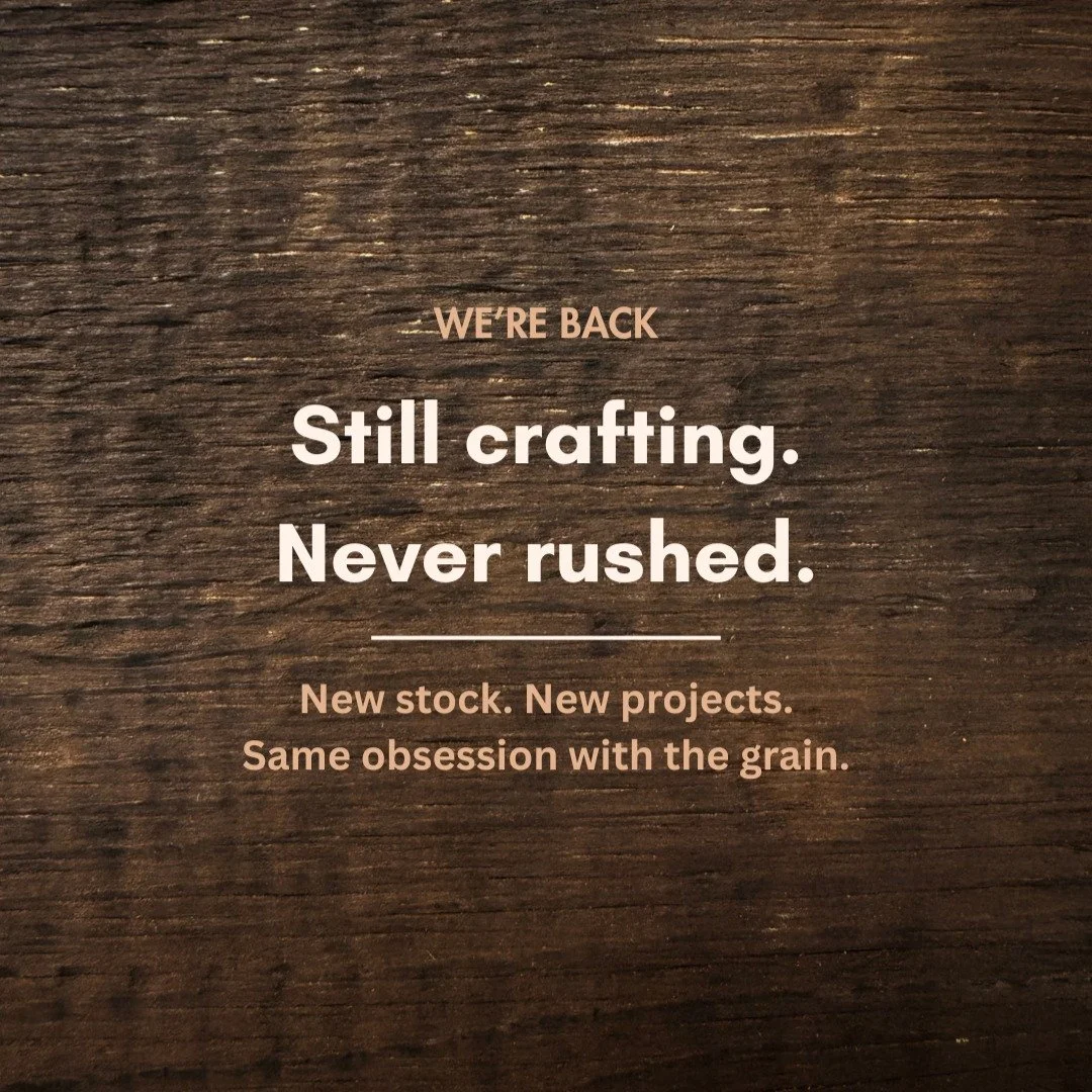 We went quiet... but the shop never did. New inventory, fresh slabs, and some exciting projects in the works. Drop a comment or send an email - whether you're looking for a specific species, a custom cut, or something built to last, we're here for it