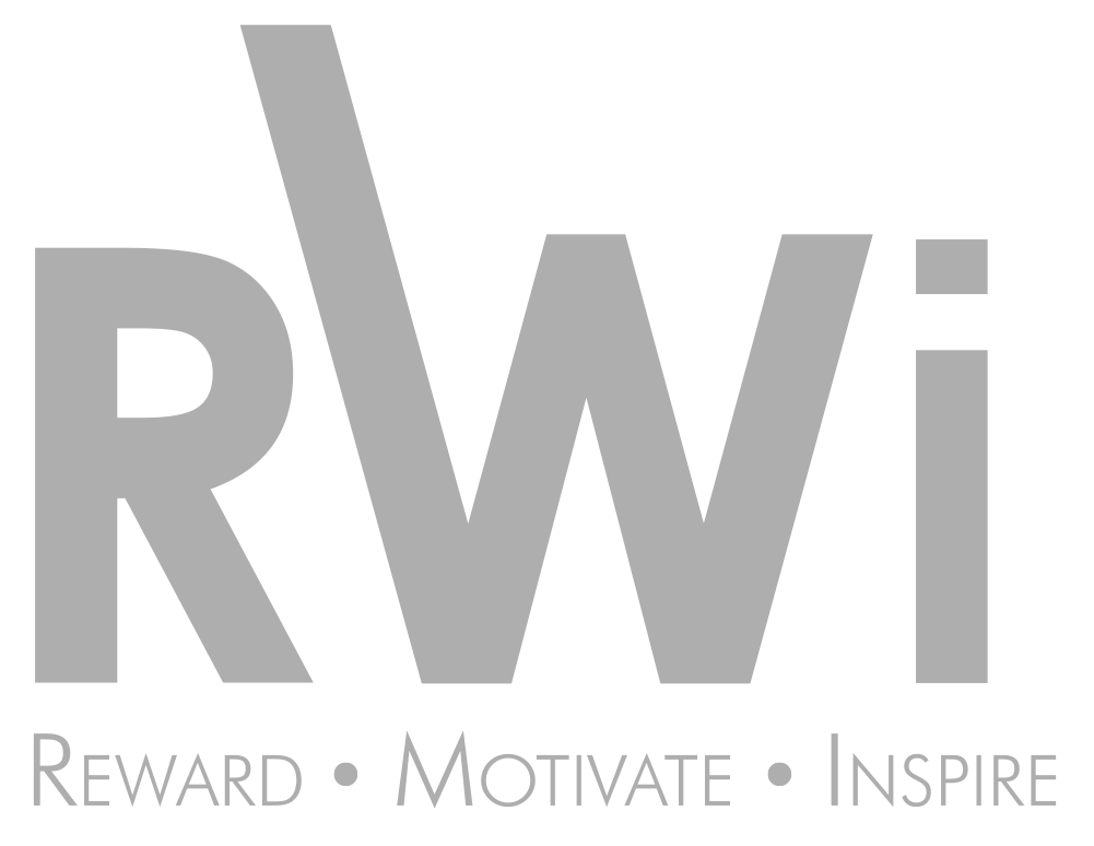 Logo with the letters RWi and the words "Reward Motivate Inspire" beneath.