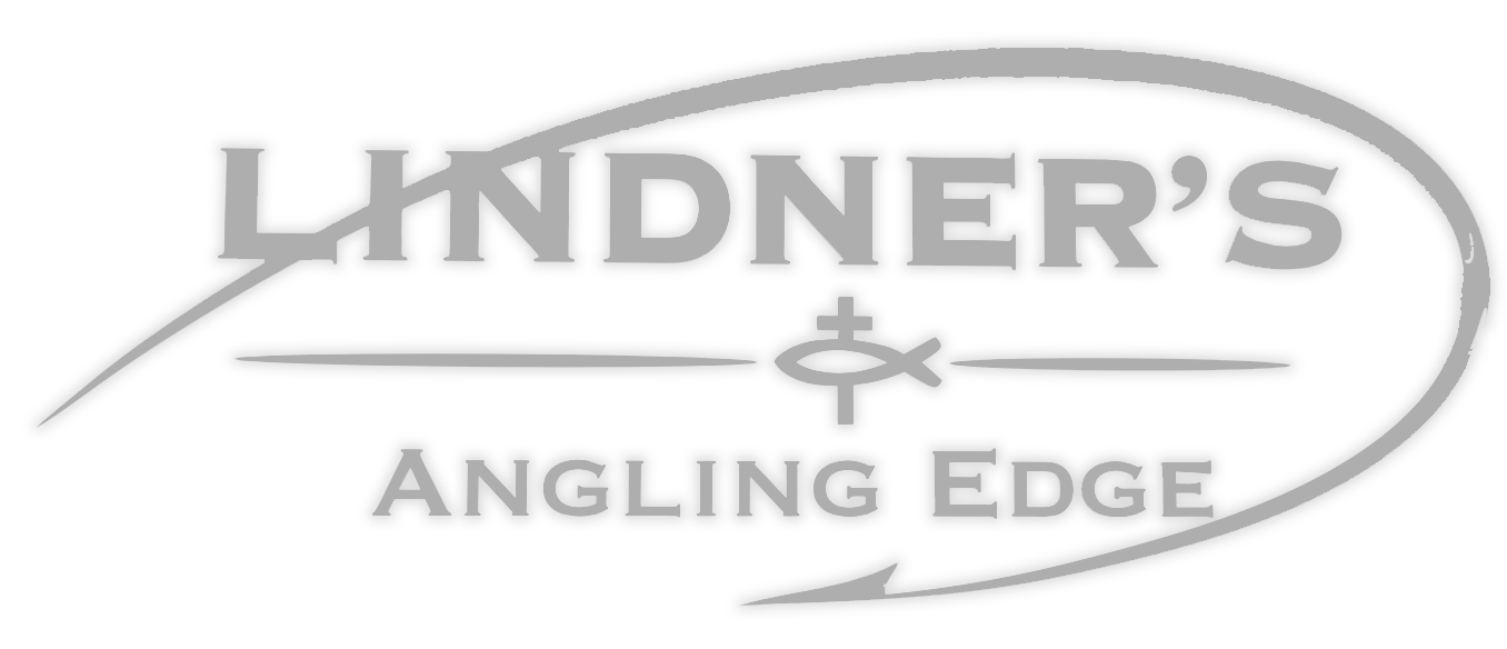 Lindner's Angling Edge logo with fishing rod drawing.