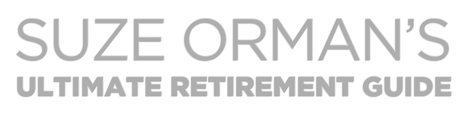 Text reading "Suze Orman's Ultimate Retirement Guide" in gray font.