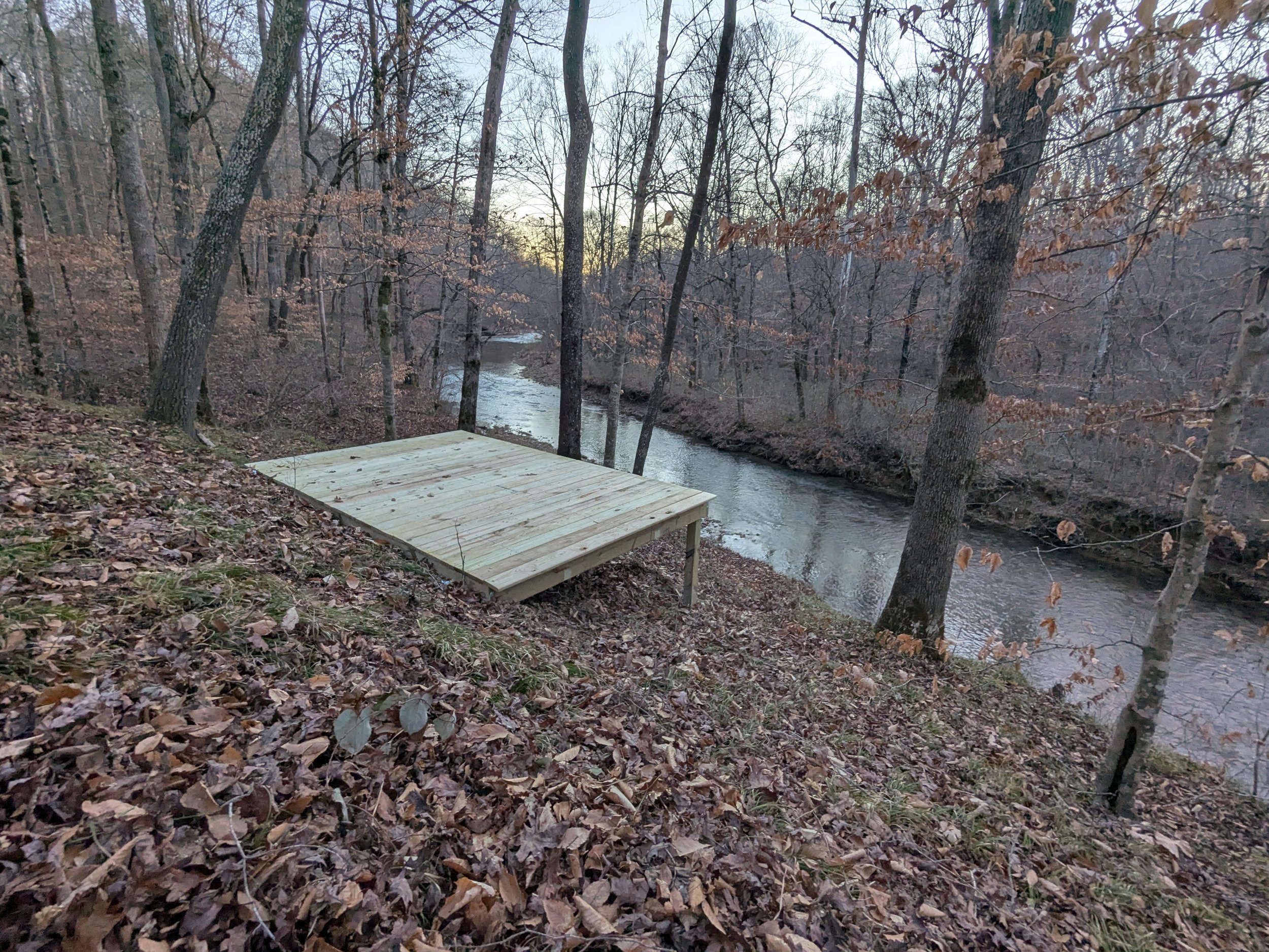 "Adirondeck" over bedrock creek