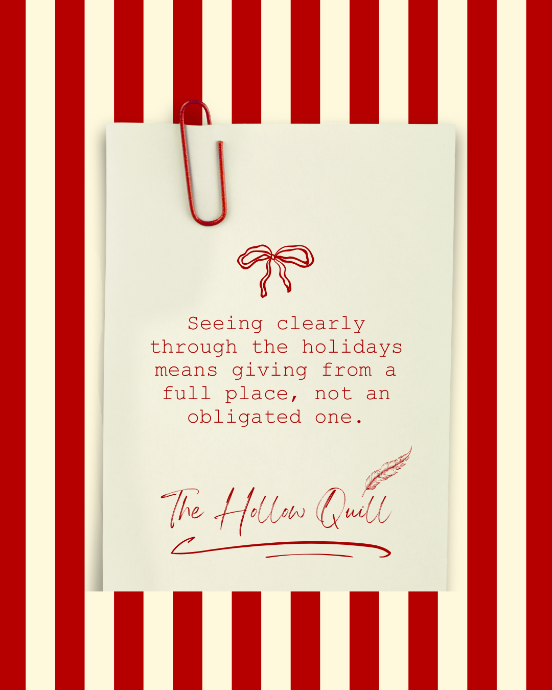 Seeing Clearly Through the Holidays —                                      On Smaller Circles, Bigger Hearts &amp; Choosing What Really Matters
