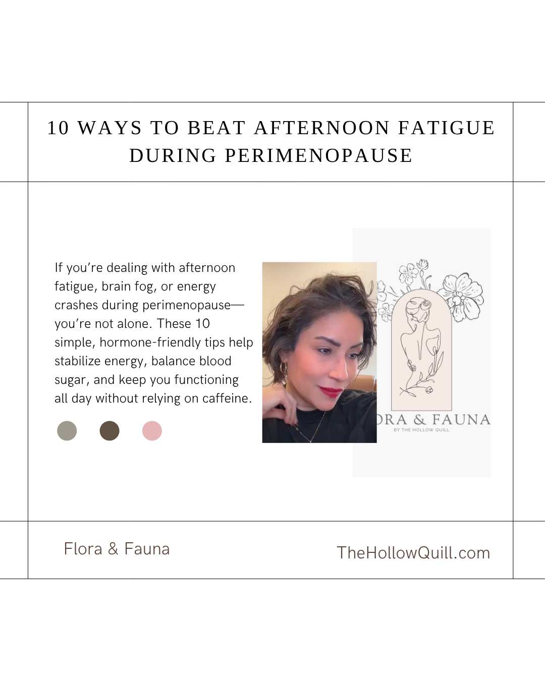 🌿 Why You’re Crashing at 2PM (And How to Fix Afternoon Fatigue During Perimenopause)