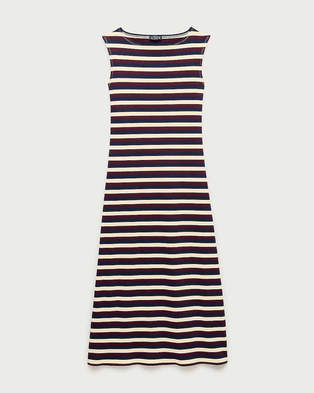 Knit boatneck midi dress