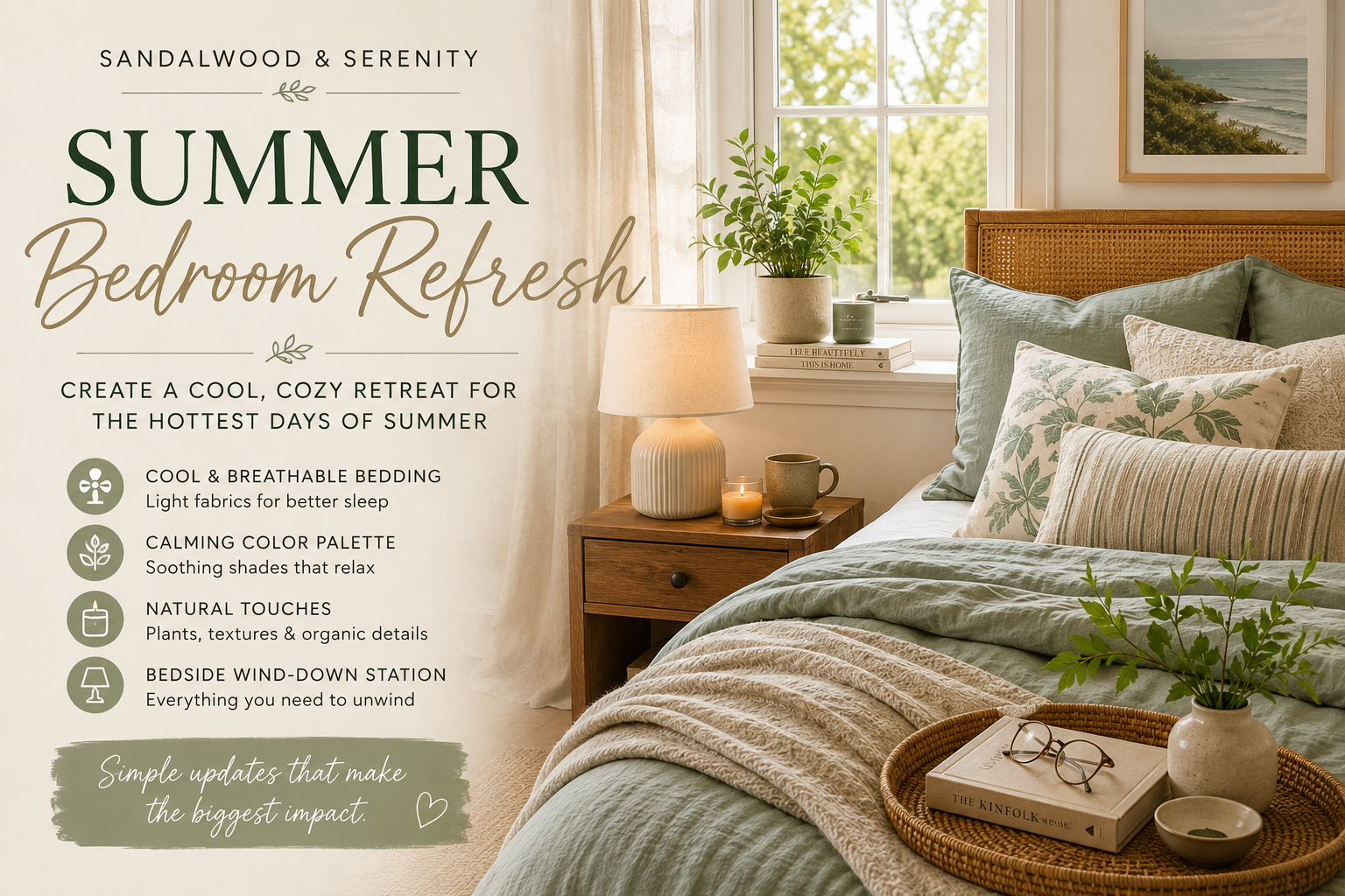 Summer Bedroom Refresh: Create a Cool, Cozy, Retreat for the Hottest Days of Summer