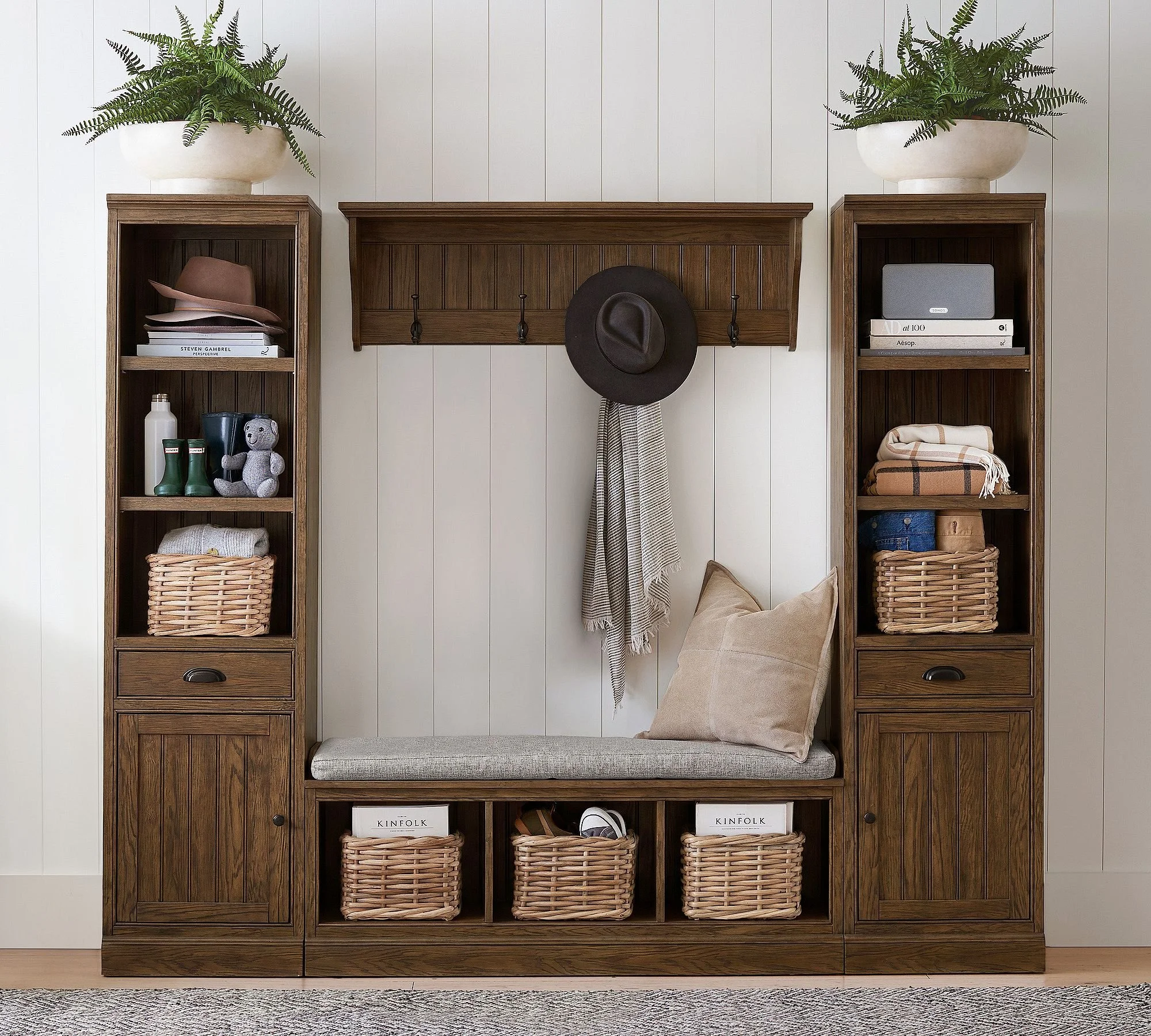 Aubrey 4-Piece Entryway Set with Storage Cabinets
