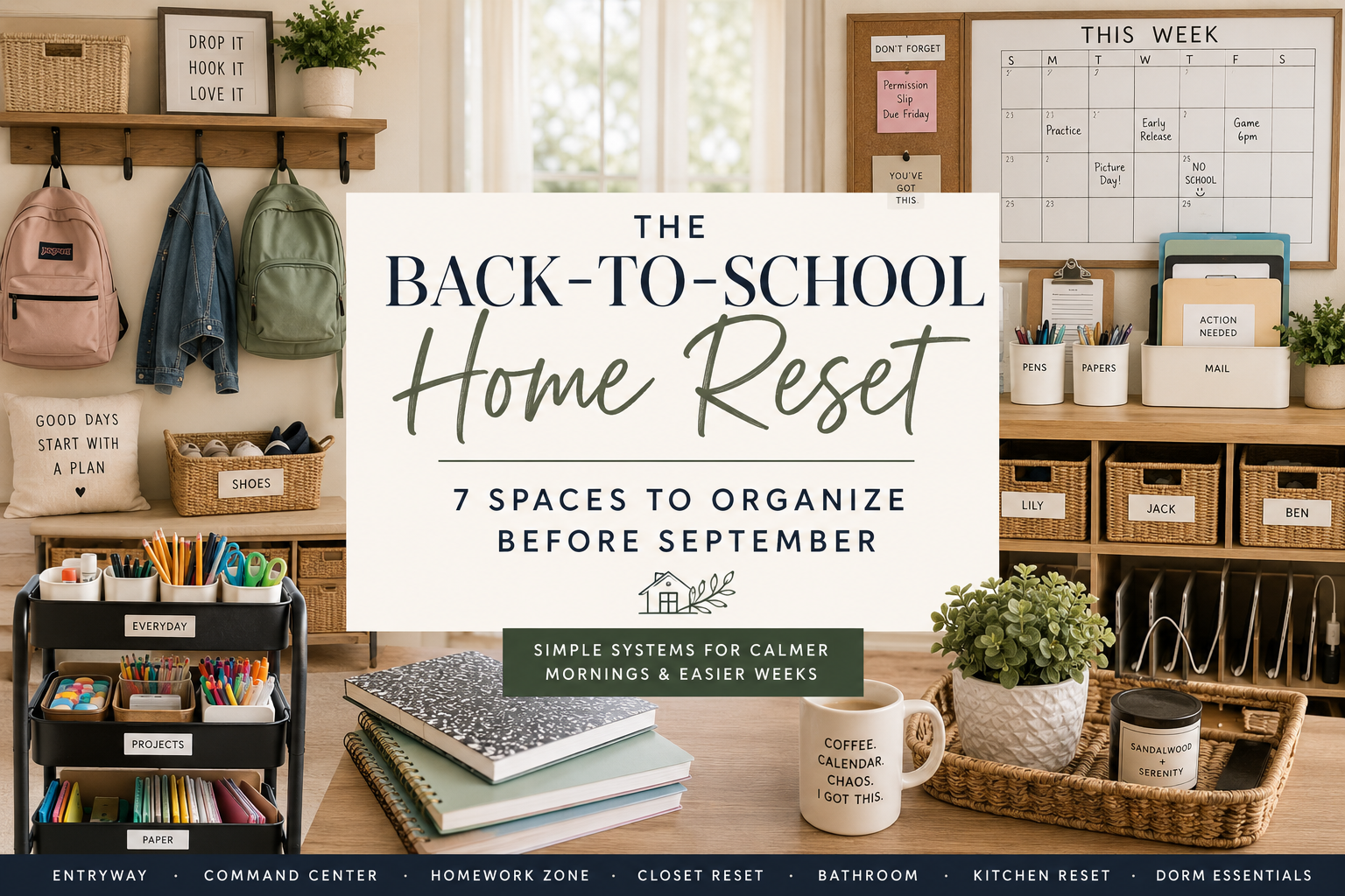 The Back-to-School Home Reset: 7 Spaces to Organize Before September