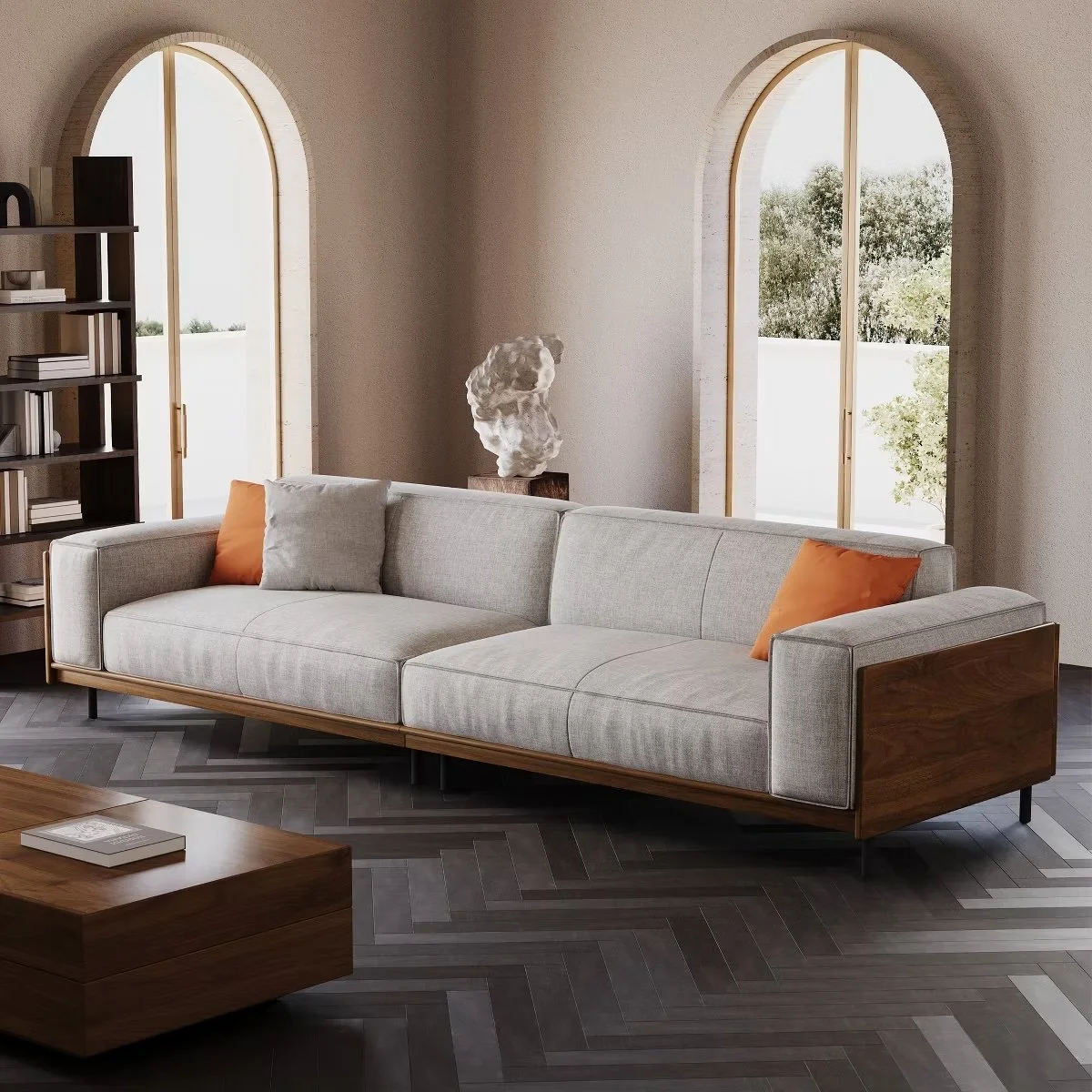 Luck Live Mid-Century Modern sofas 111.81in 
