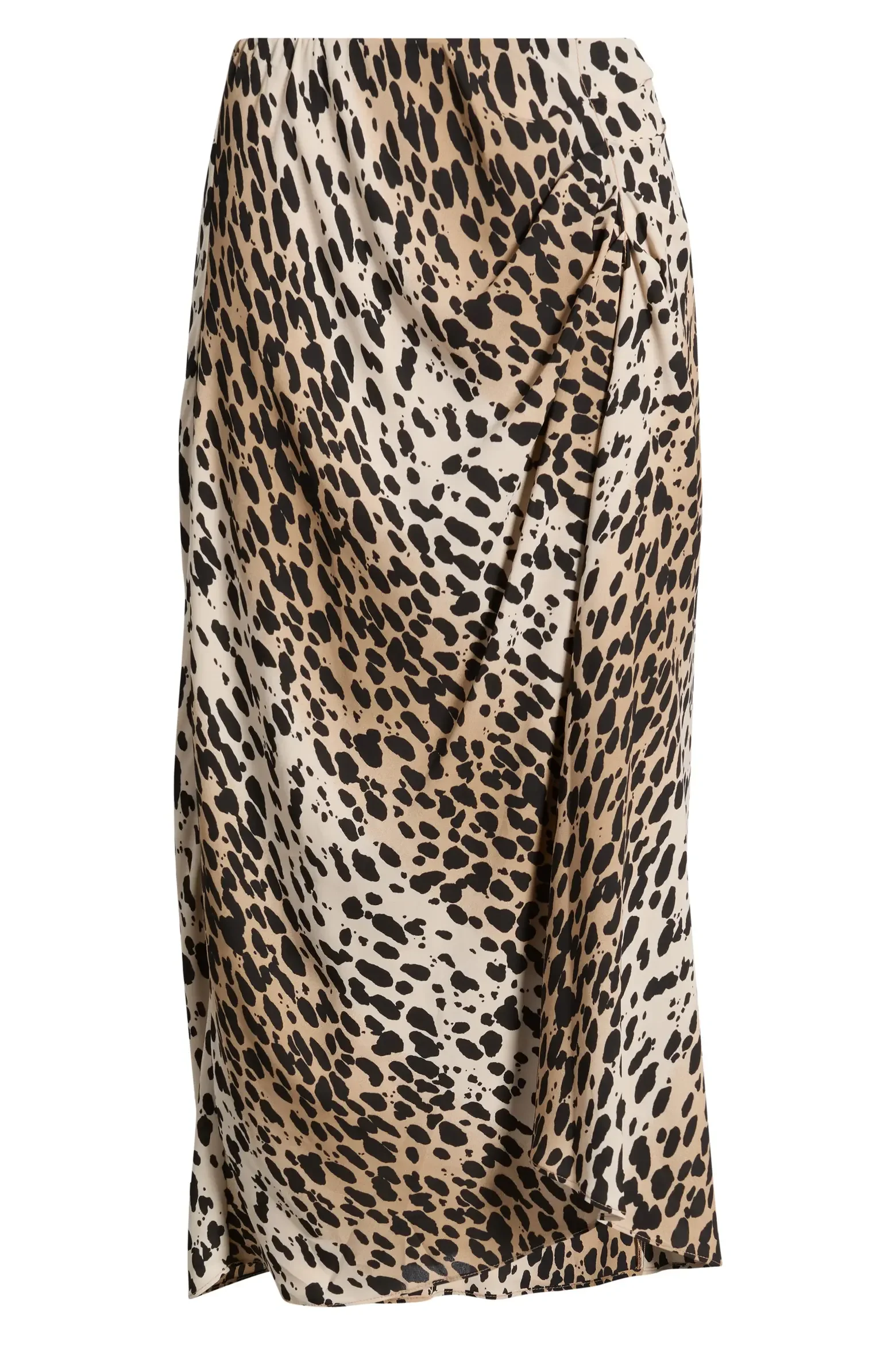  Ruched Side Midi Skirt