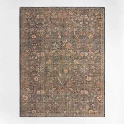 Tavira Performance Traditional Blue Handknotted Area Rug 8'x10'