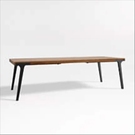Lakin 106""-144"" Teak Wood Extendable Dining Table