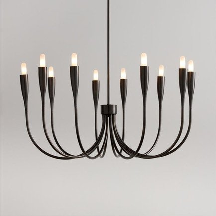 Iiona Small Black Candelabra Chandelier Light 25.6