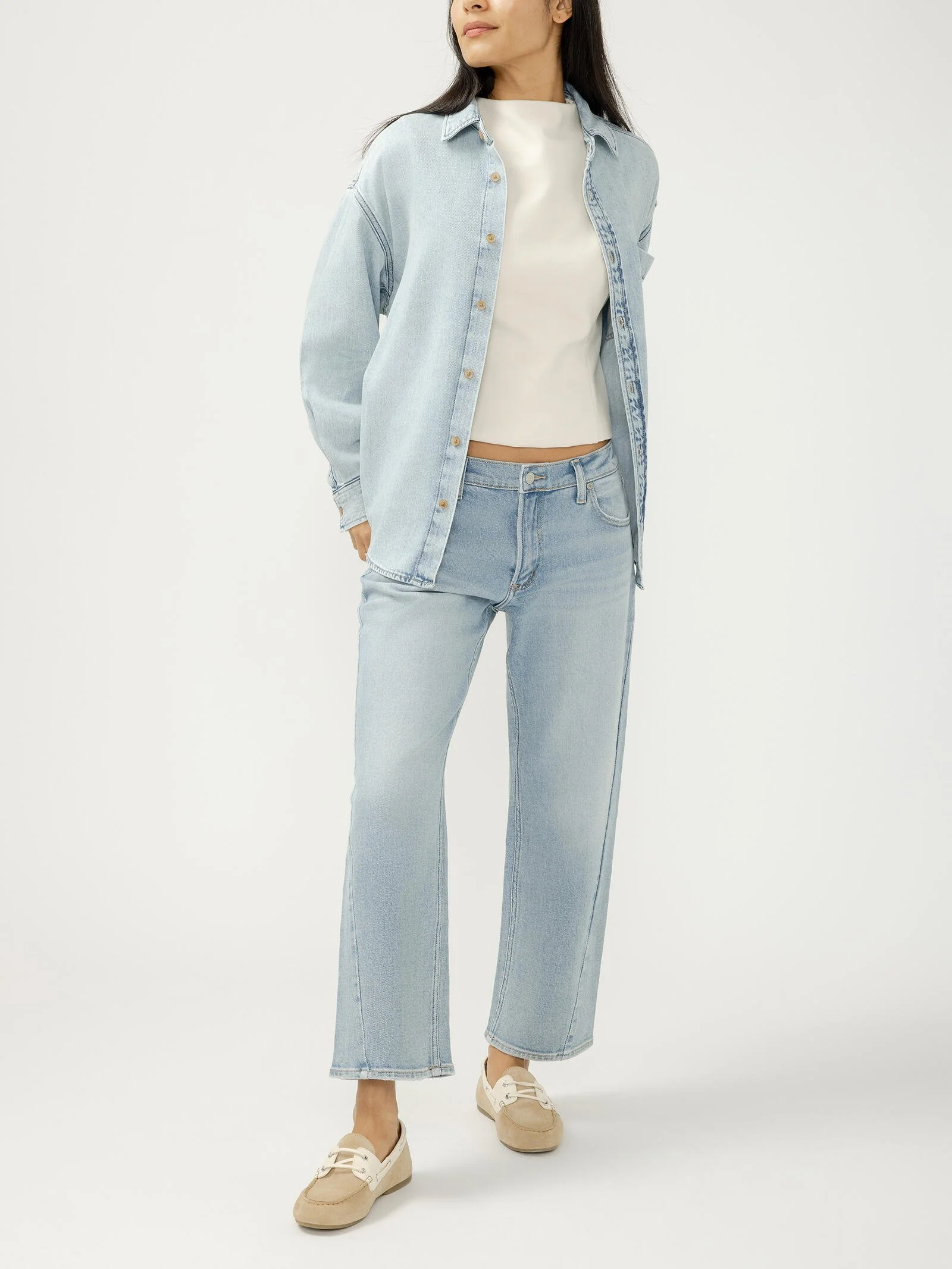 Relaxed Button-Up Beach Shirt