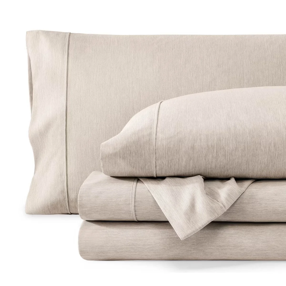 4 Piece Ultra Soft Heathered Sheet Set by Bare Home