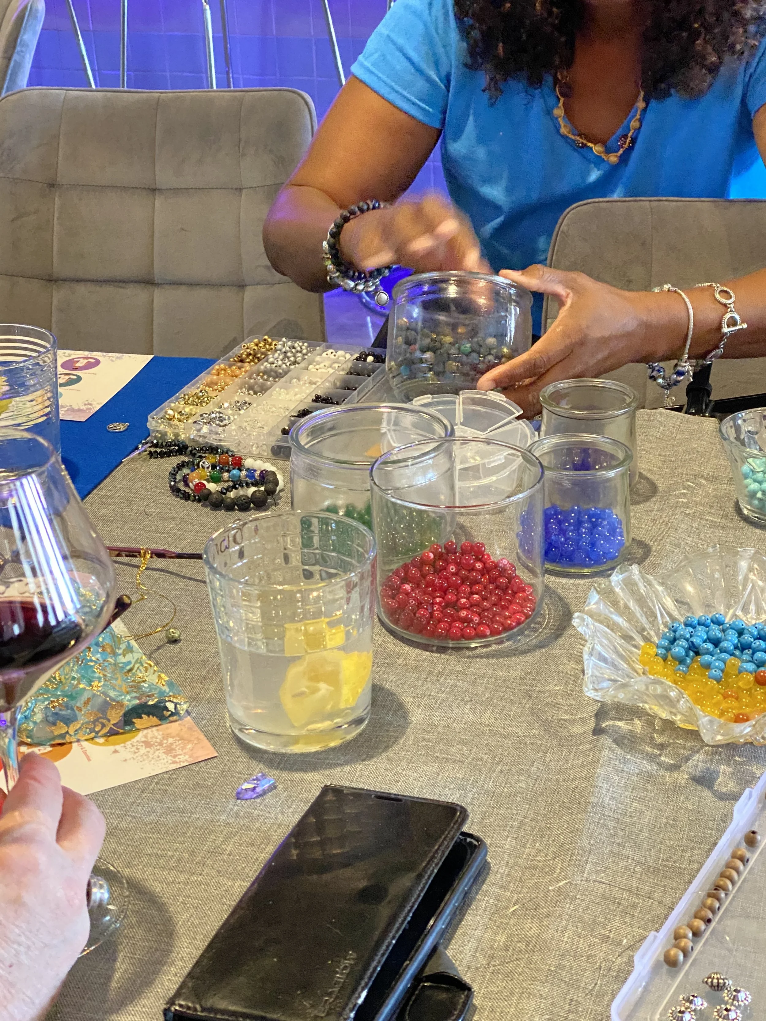 Beading Jewelry Party With herbs