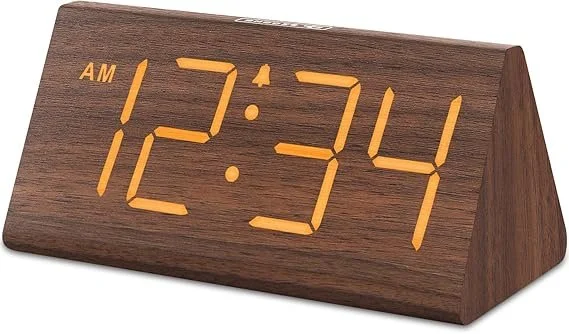 Wooden Digital Alarm Clock