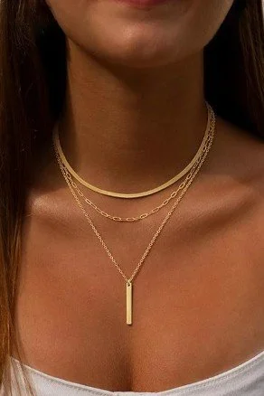 Gold Plated Layered Necklace
