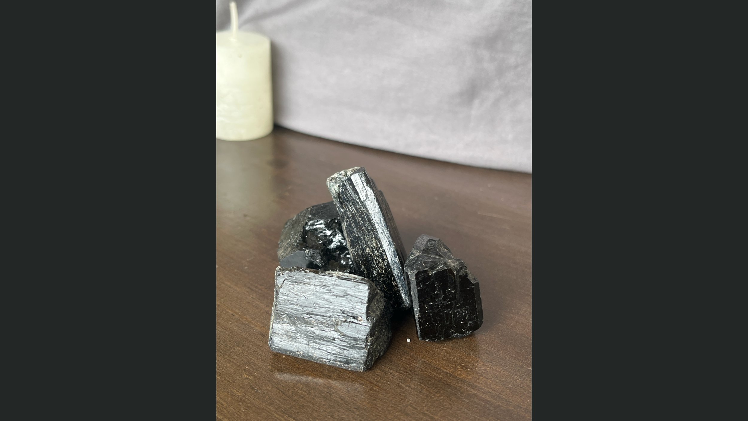 Black Tourmaline Raw Stones Medium Aesthetic.png