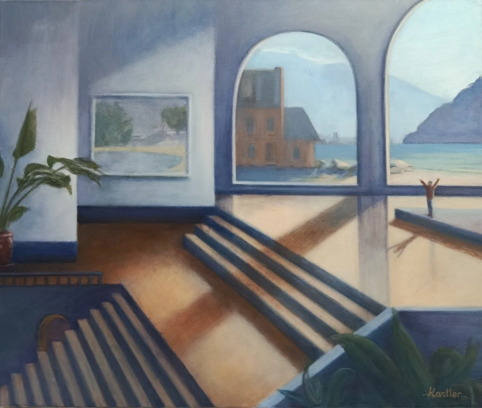 Rivage intérieur (huile sur toile, 55x46cm)
