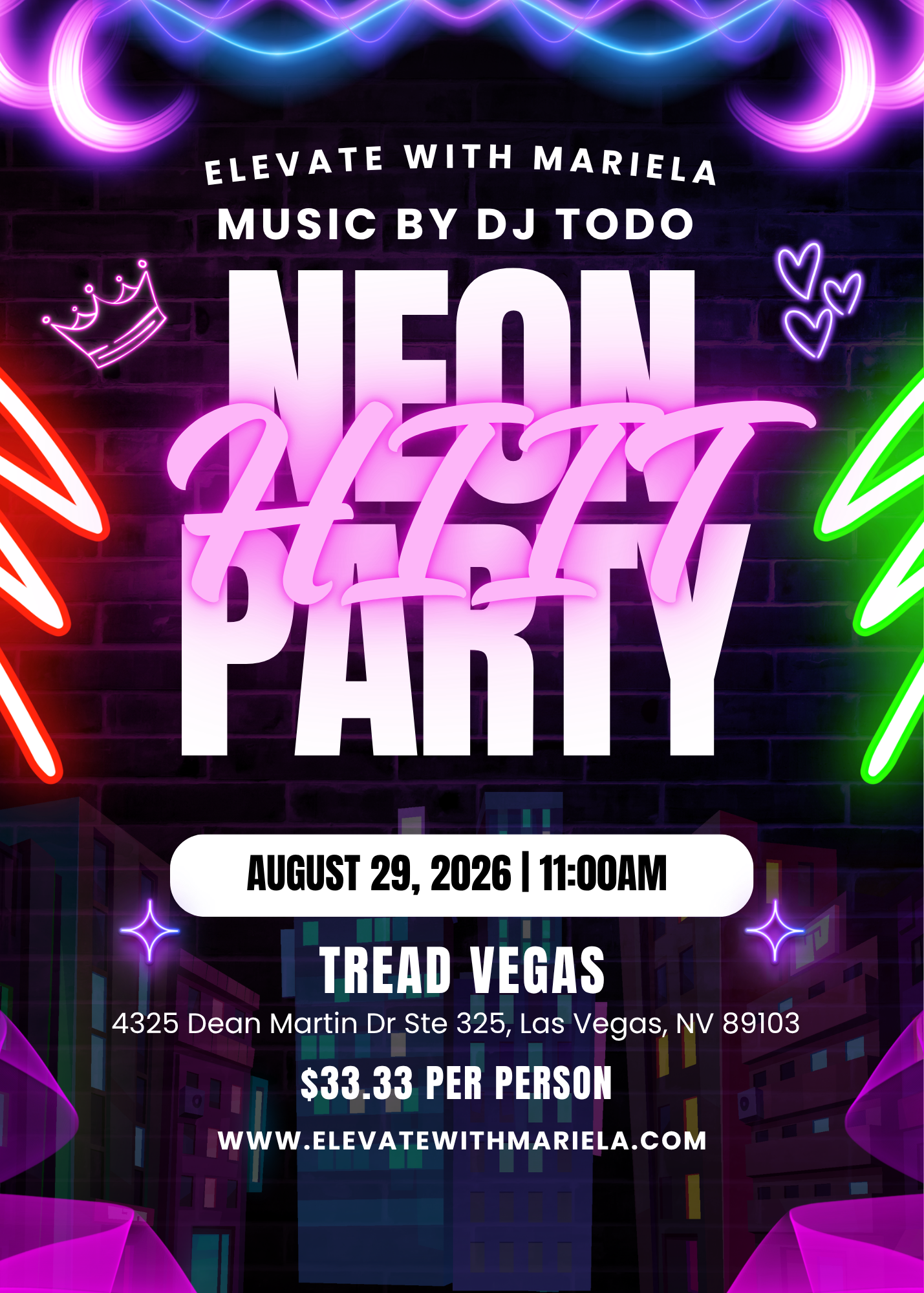 🌟 Neon HIIT Party