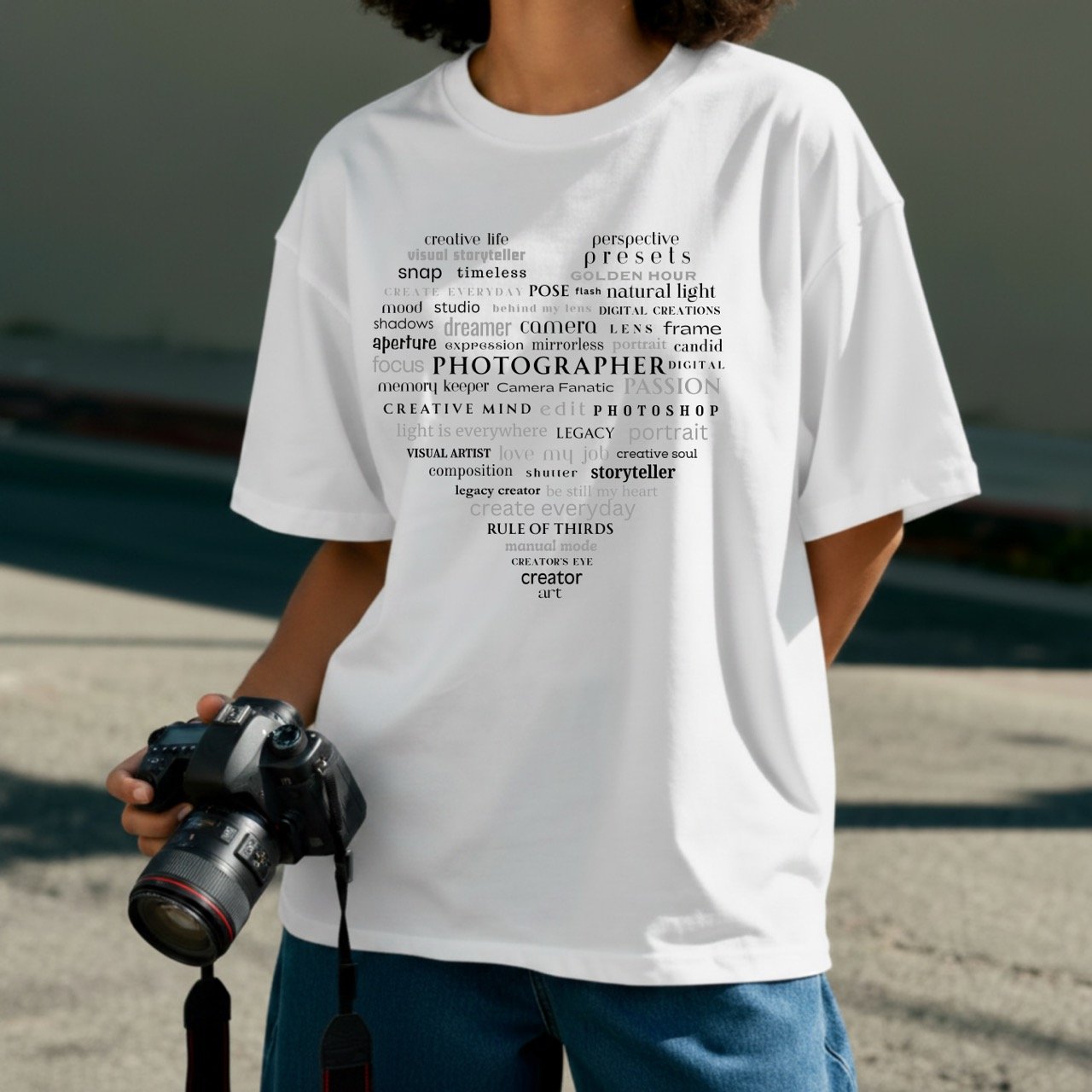 Photographer Typography Shirt – Creative Mind Tee for Visual Storytellers