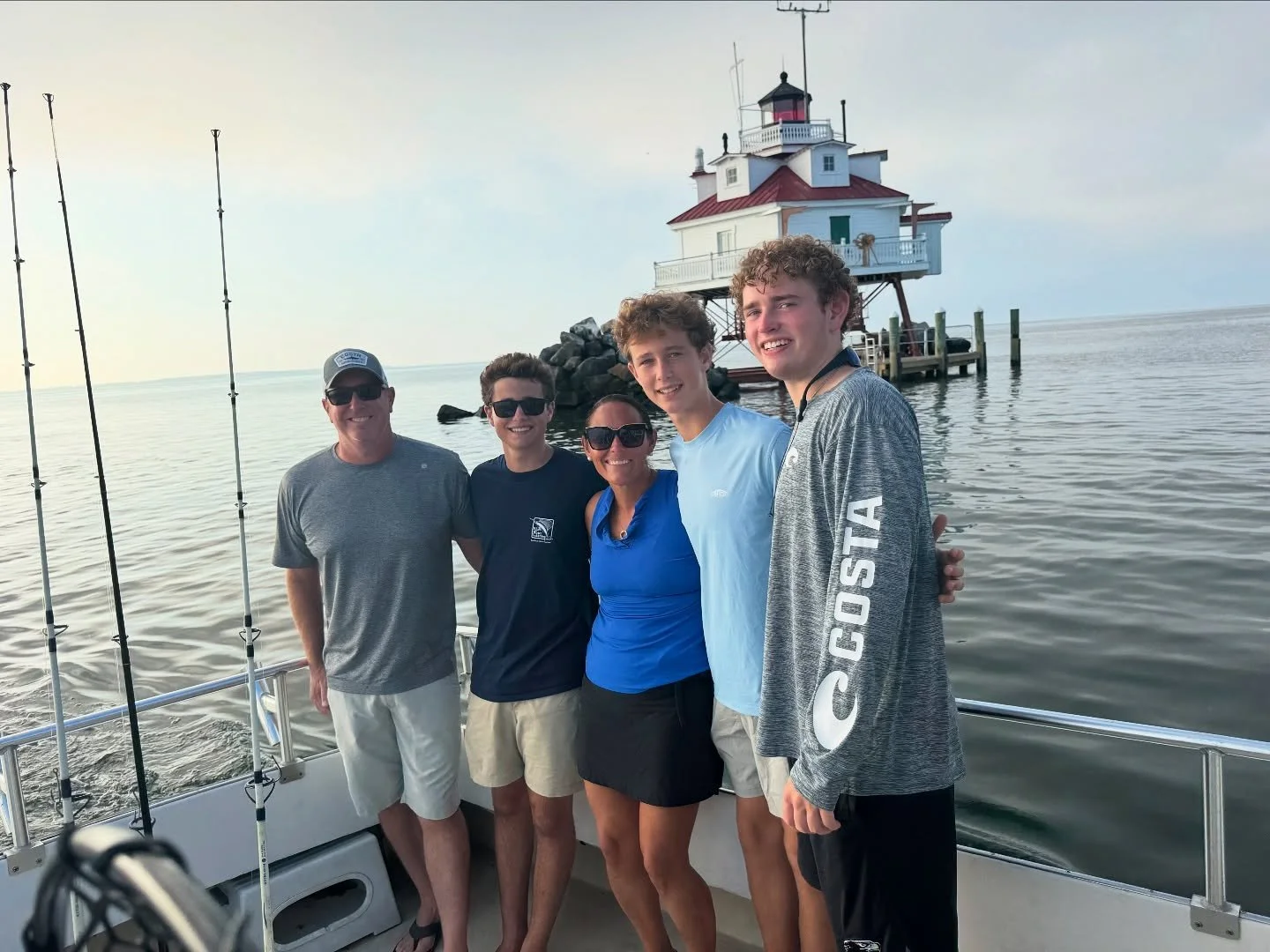Awesome morning fishing out on the Bay for TJ's 19th birthday 🎣🌅🎉 

I am cherishing these last few days before he heads off to college and was thrilled that he wanted to spend his day as a family out on the water.  Caught our limit and excited for