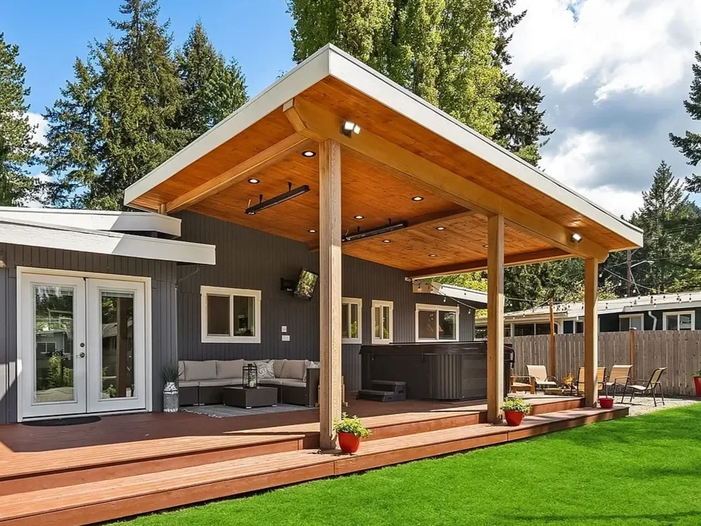 Shed Cover Addition over Deck Endura Decking Co