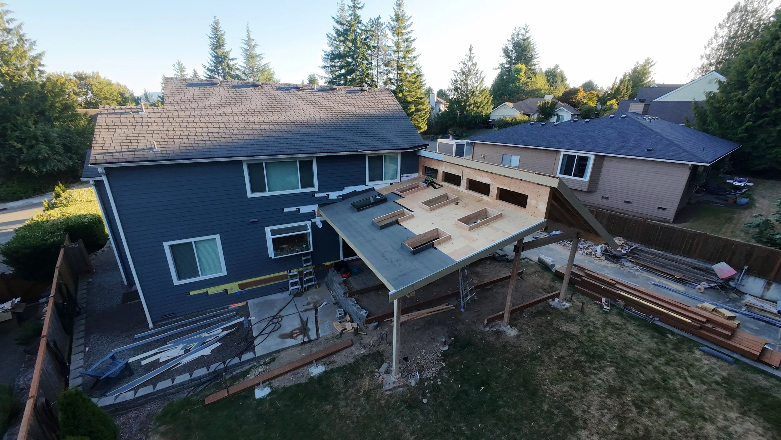 New Deck Cover Roof Framing 