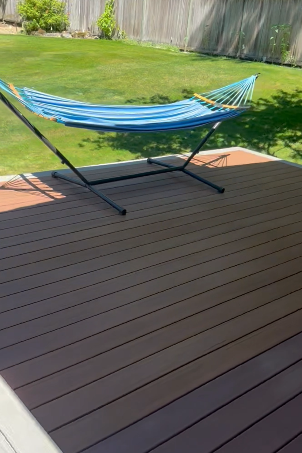 TimberTech AZEK Coastline deck addition with Mahogany picture-frame border on a Sammamish WA home