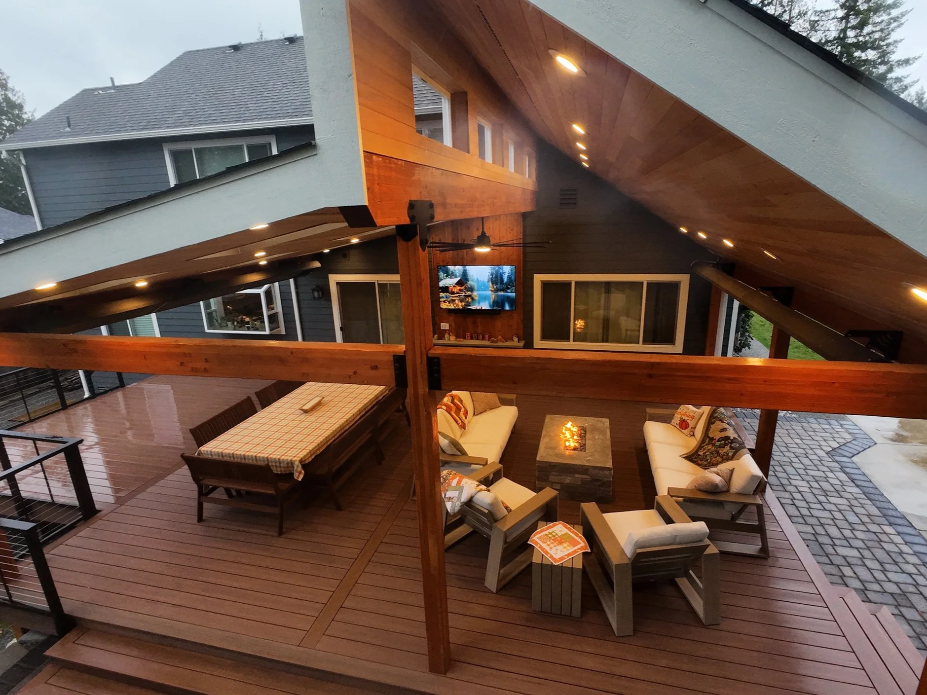 Outdoor living space in the pnw