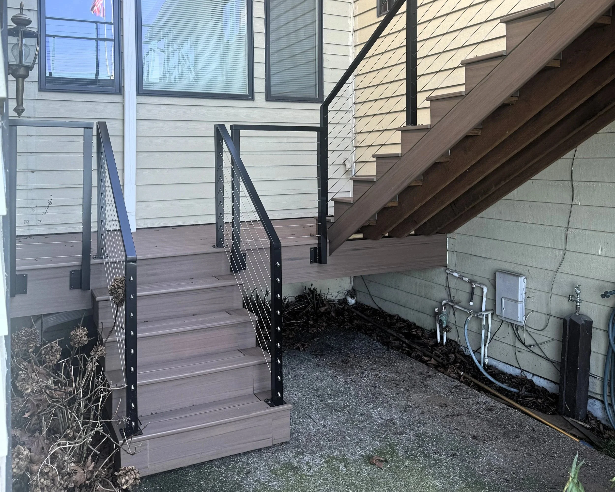 cable railing with top mount and side mount cable railing options