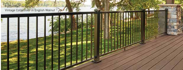 TimberTech fulton vertical railing in black