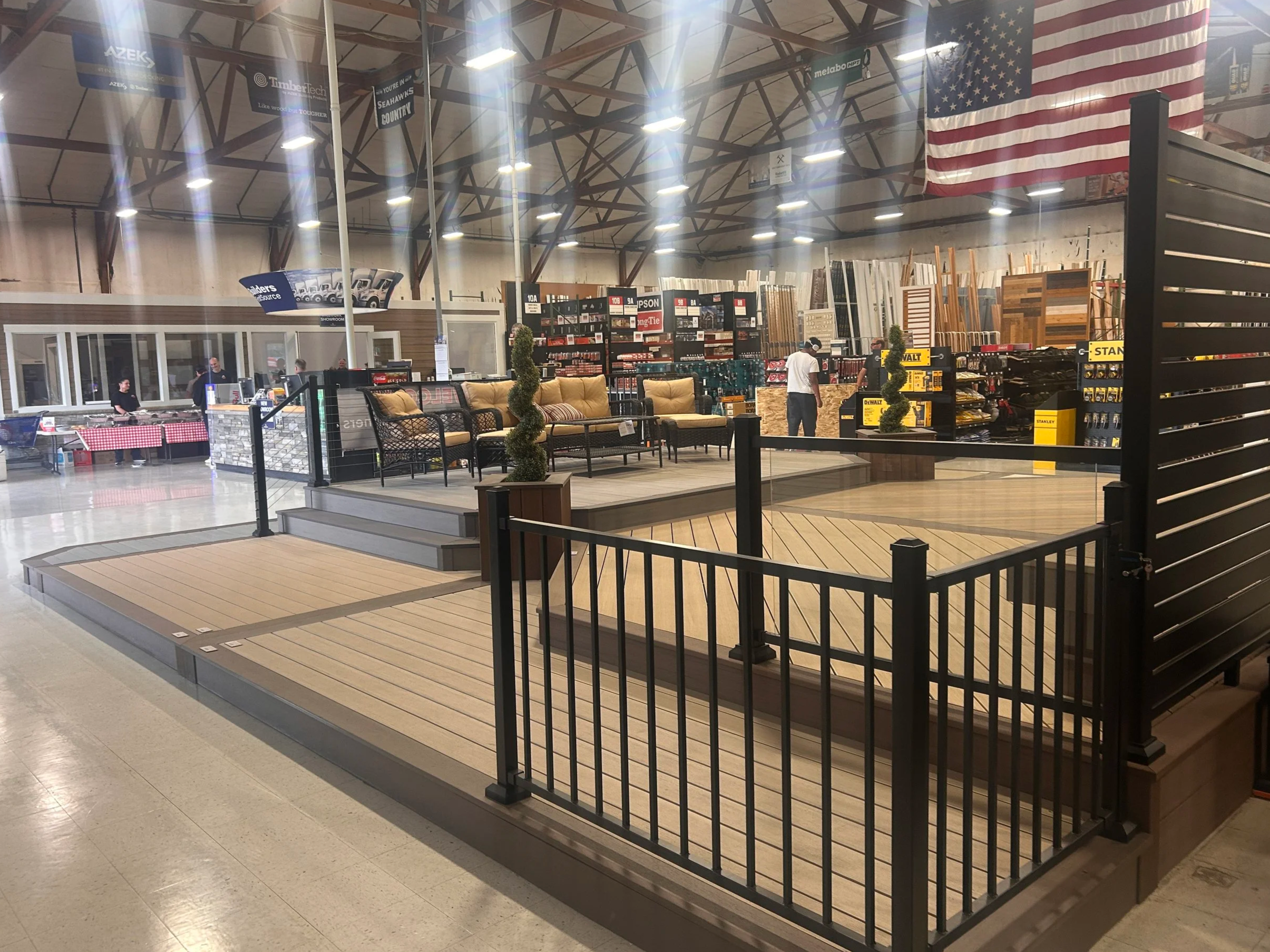 Endura decking co deck display build at builders firstsource issaquah