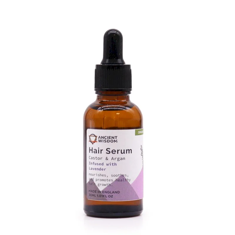 Organic Hair Nourishing Serum with Castor & Argan Oils