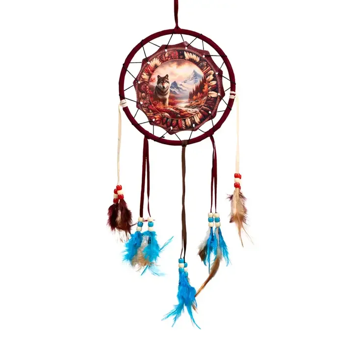 Wolf Spirit Dreamcatcher 16cm