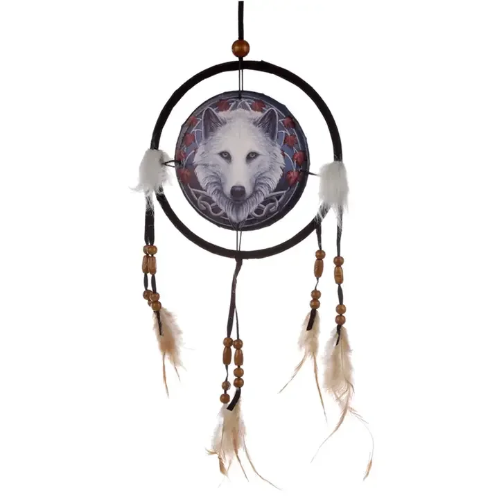 Lisa Parker Guardian of the Fall Wolf Dreamcatcher - 16cm