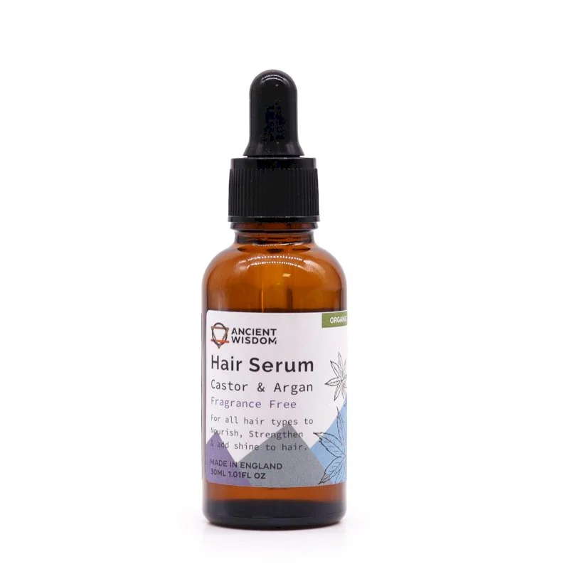 Organic Hair Serum with Castor & Argan Oil