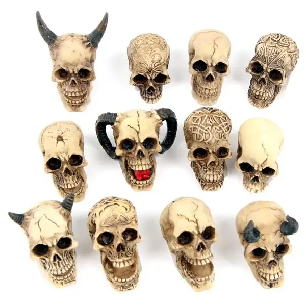 Unique Skull Figurine Collection - Set of 12