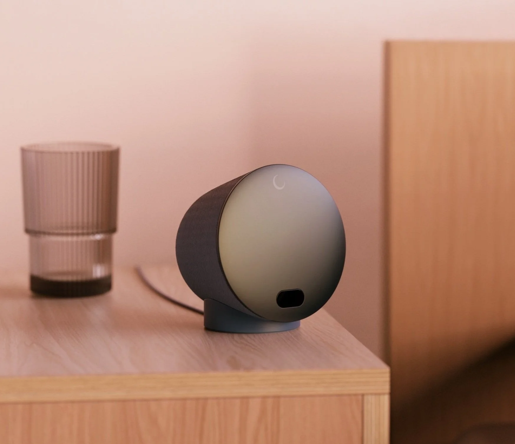 Sleep tracking device on a nightstand