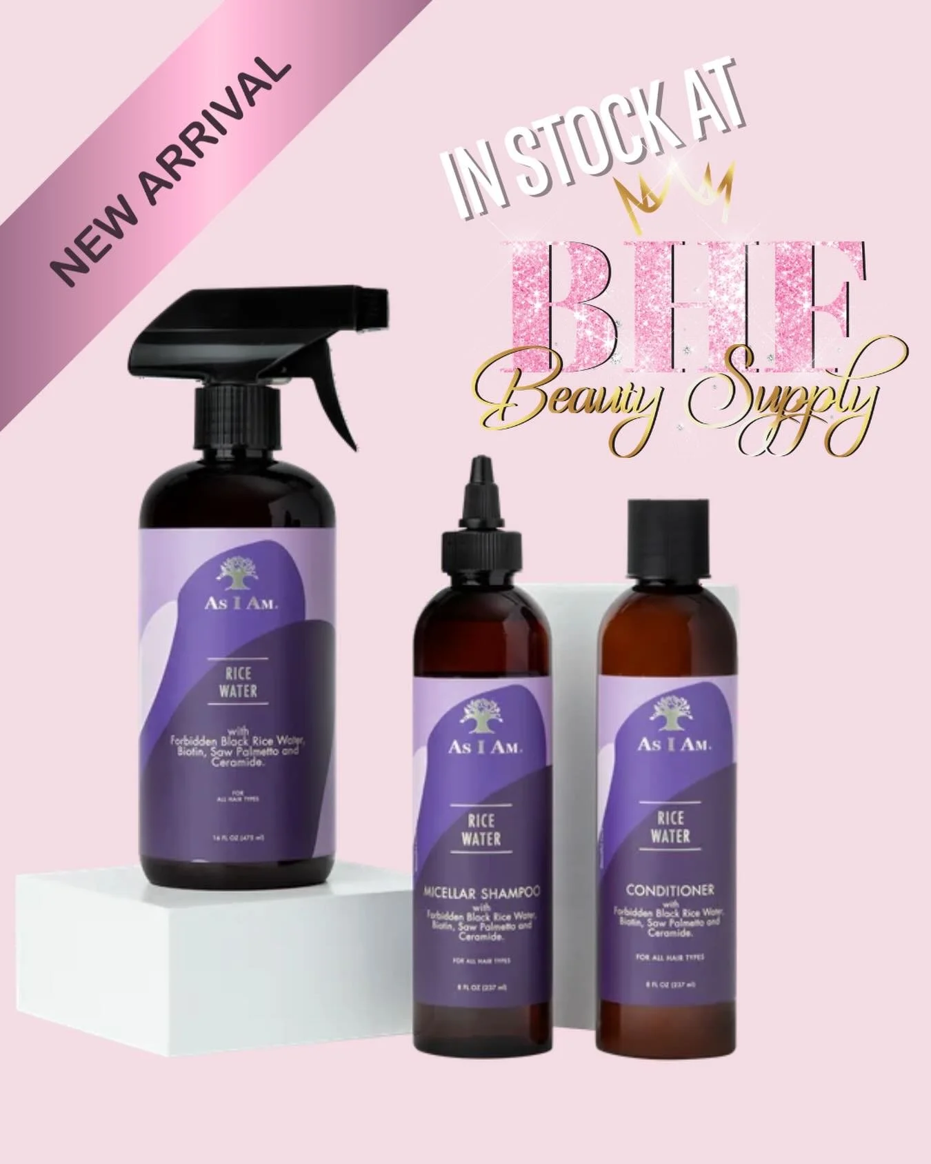 Your healthy hair era starts NOW ✨🌾

We have the As I Am Rice Water Collection in stock at BHF Beauty Supply! 💛

Strength. Moisture. Growth support. This collection is perfect for restoring, hydrating, and giving your curls the love they deserve. ?