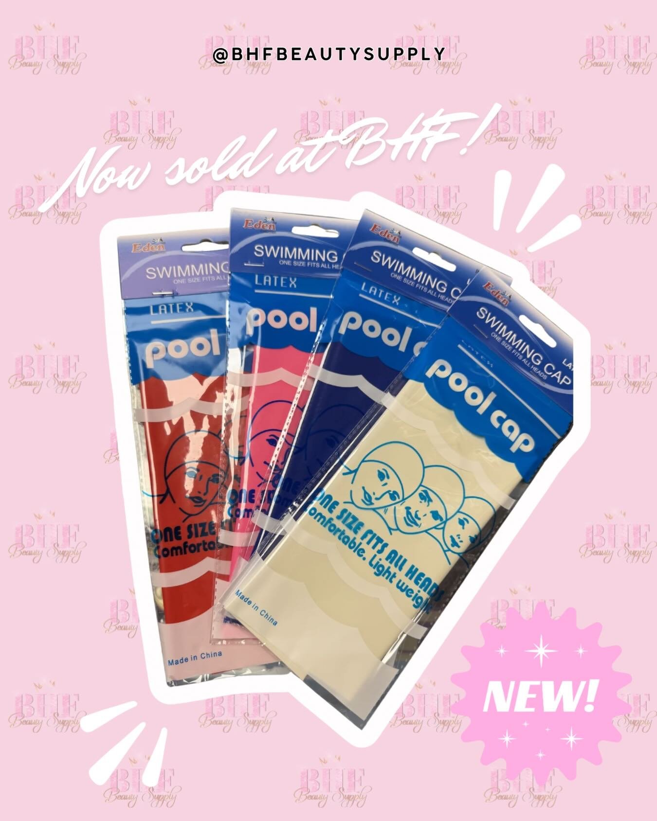 Summertime has arrived and pool caps are in stock! Shop our collection at the BHF Beauty Supply TODAY! 💗
&mdash;-
Follow @bhfbeautysupply
&mdash;-
#beautysupplystore #salinaks #beautysupply #midwestbeautysupply #blackownedsmallbusiness