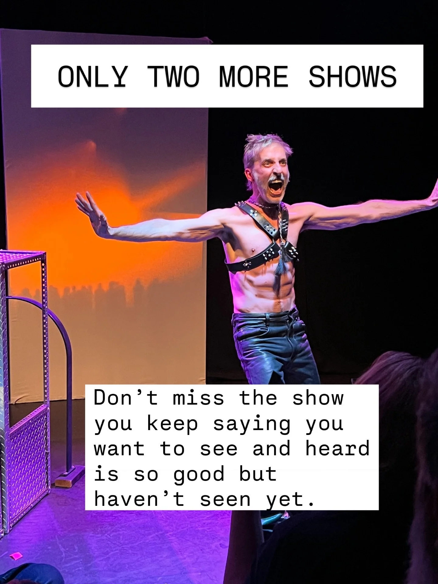 Don&rsquo;t miss the show&mdash;you keep saying you want to see it, you&rsquo;ve heard it&rsquo;s so good, but you still haven&rsquo;t gone. 👀 

SAT and SUN ONLY!
📍 C ARTS @c_venues | C alto Theatre, Venue 40
🕘 9:40pm nightly
🔗 Link in bio for ti